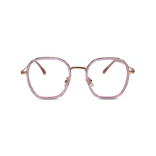 Pink Full rim Hexagonal Eyeglasses For Women
