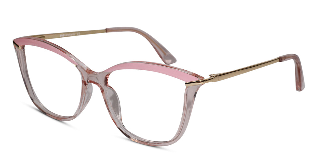 Pink cateye computer glasses for women