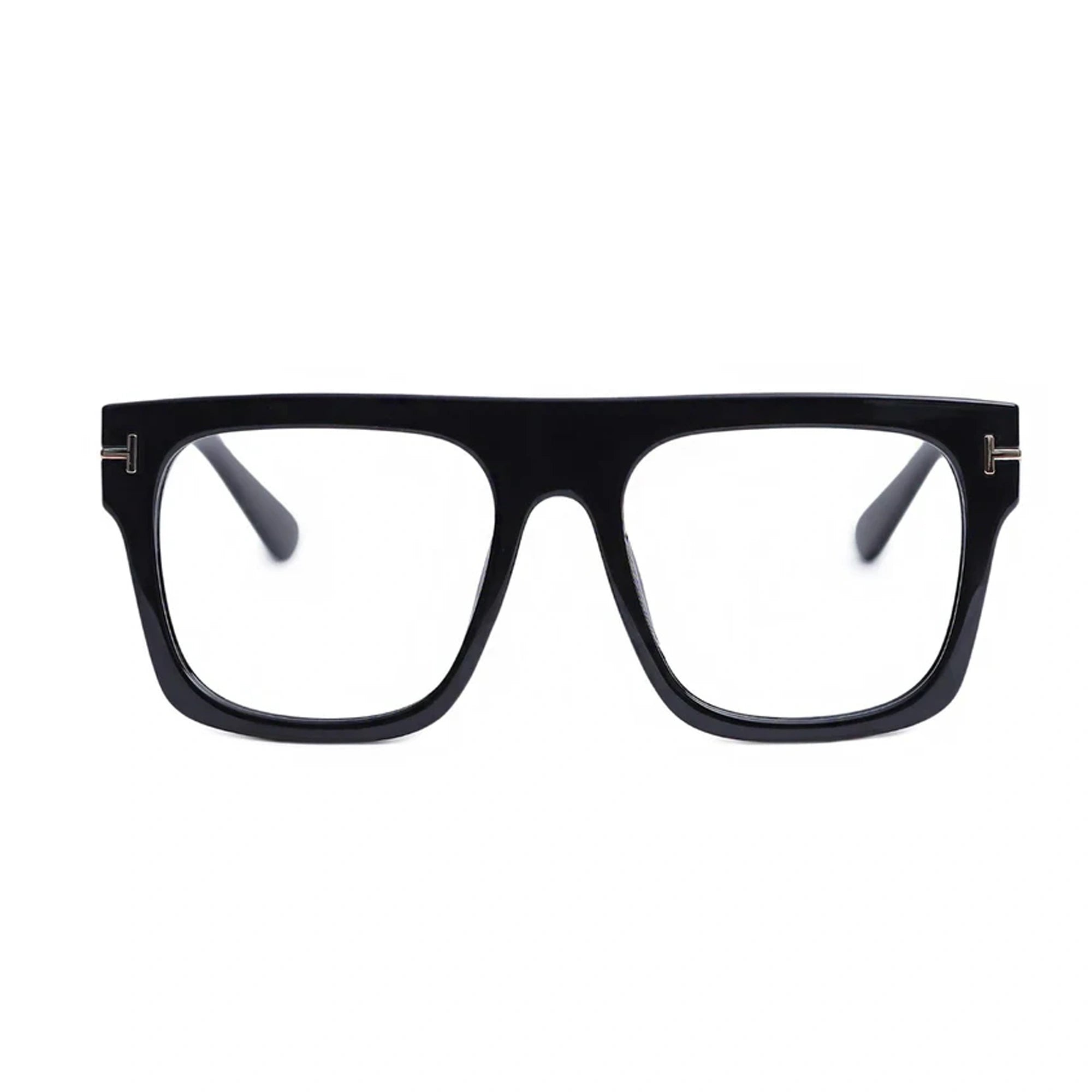 Bold Designer Wayfarer Black Full Rim Eyeglasses For Men & Women LKE95167-BLK