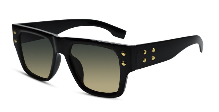 Rectangular Black Sunglasses for Men