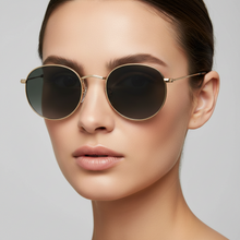 Vintage Polarised  Golden Round Sunglasses Men & Women