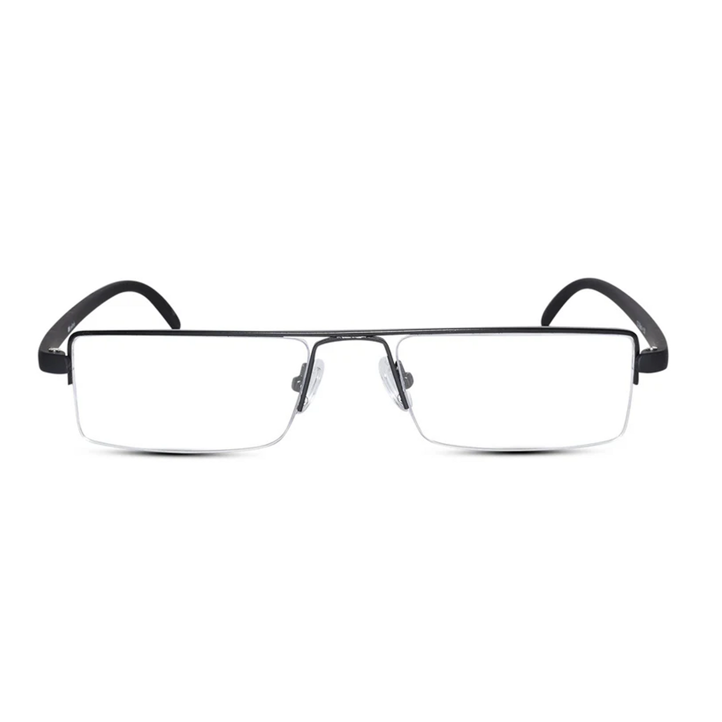 READERS Matte Black Half Rim Rectangle