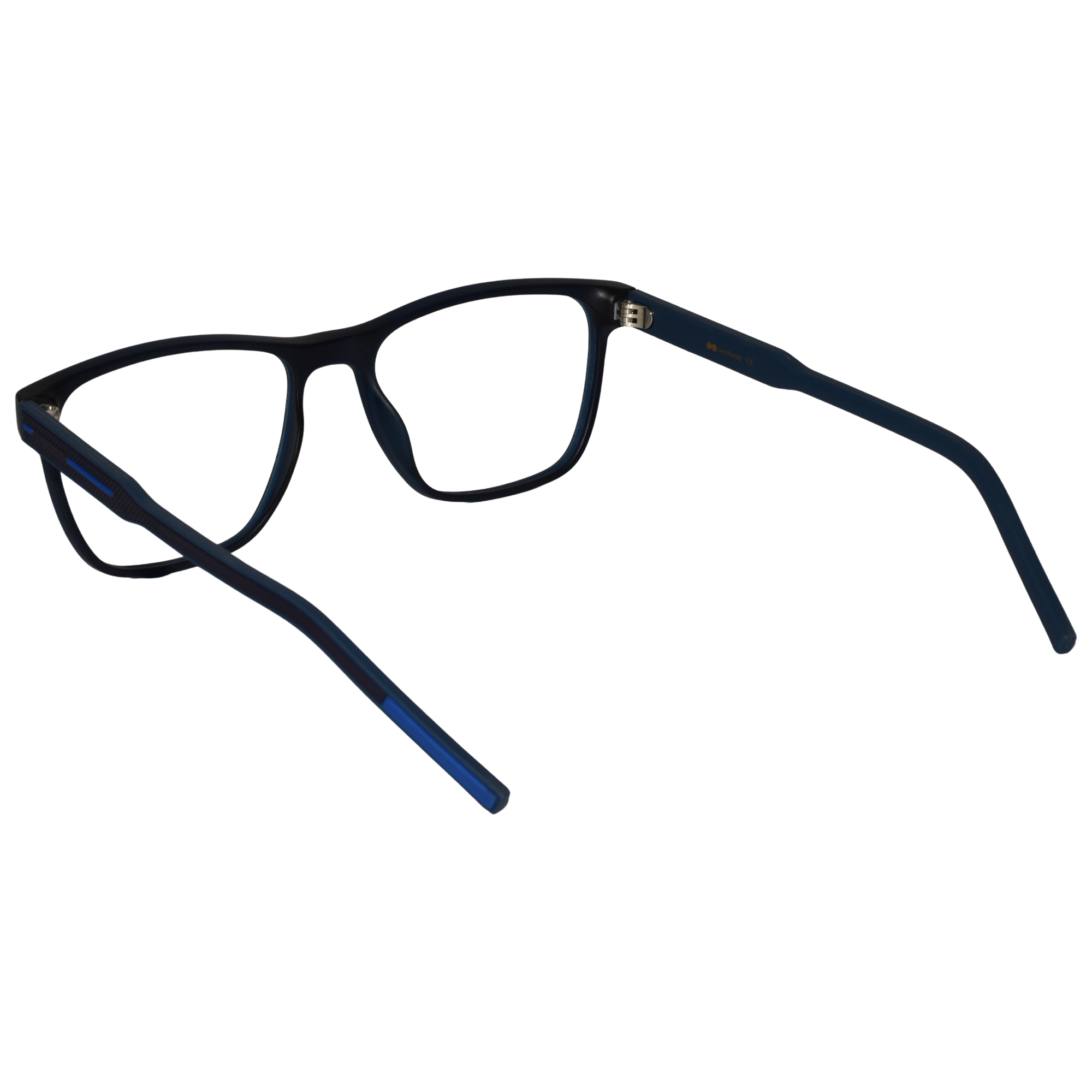 Matt Blue Rectangle Eyeglasses