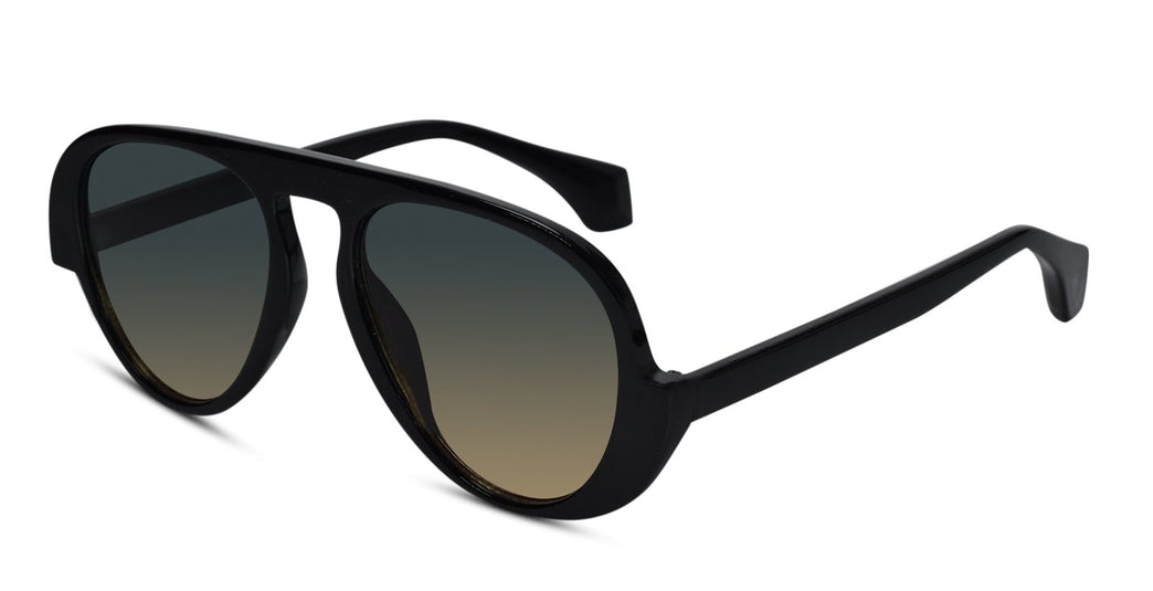 Stylish Pilot Shape Black Sunglasses