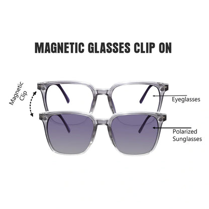 Clip on wayfarer eyeglasses for men & women