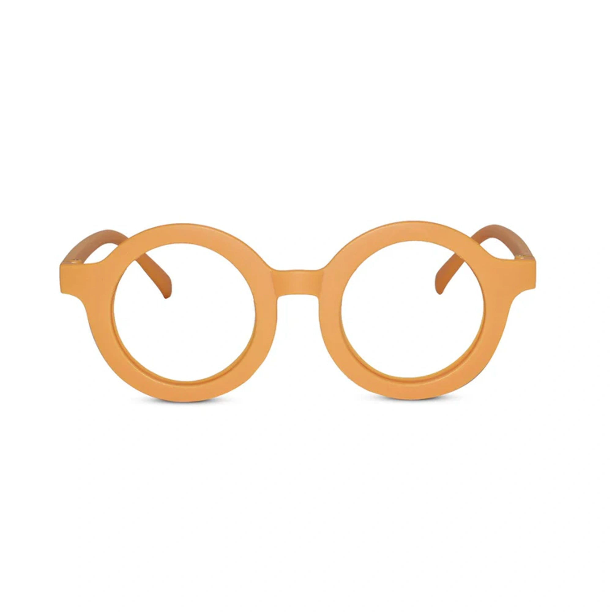 Matt Round Yellow Color Eyeglasses For Kids LKE83108-Yellow