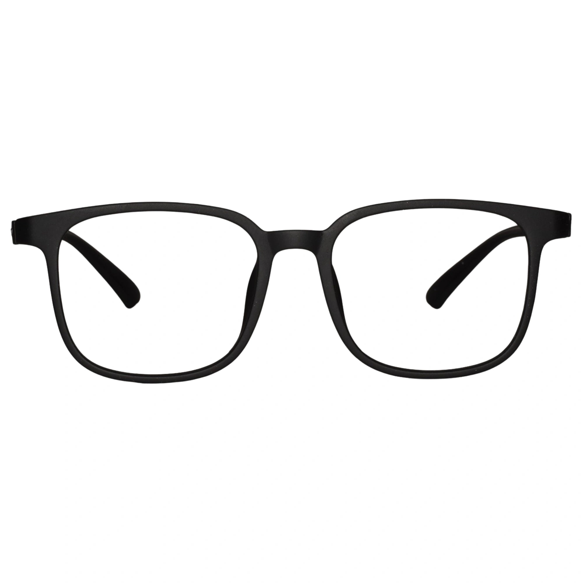 Crystal Black Full Rim Rectangle Eyeglasses For Men & Women LKS7130-BLK