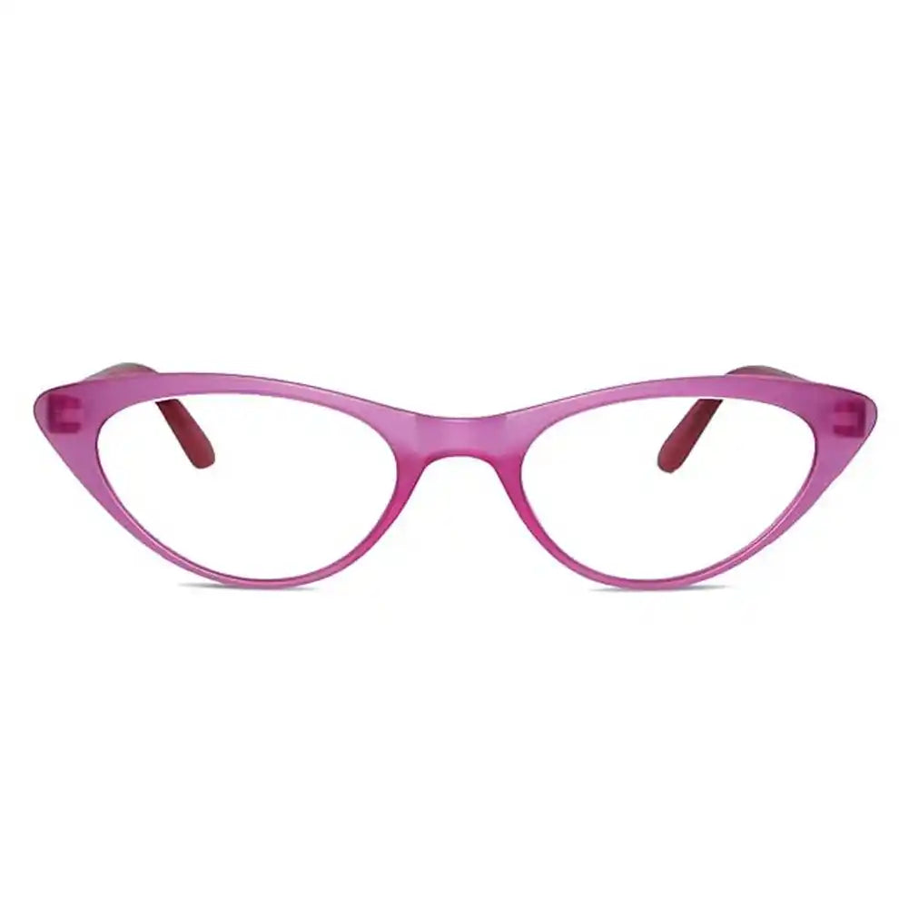 Pink cat eye reading spectacles online front profile,lightweight design.