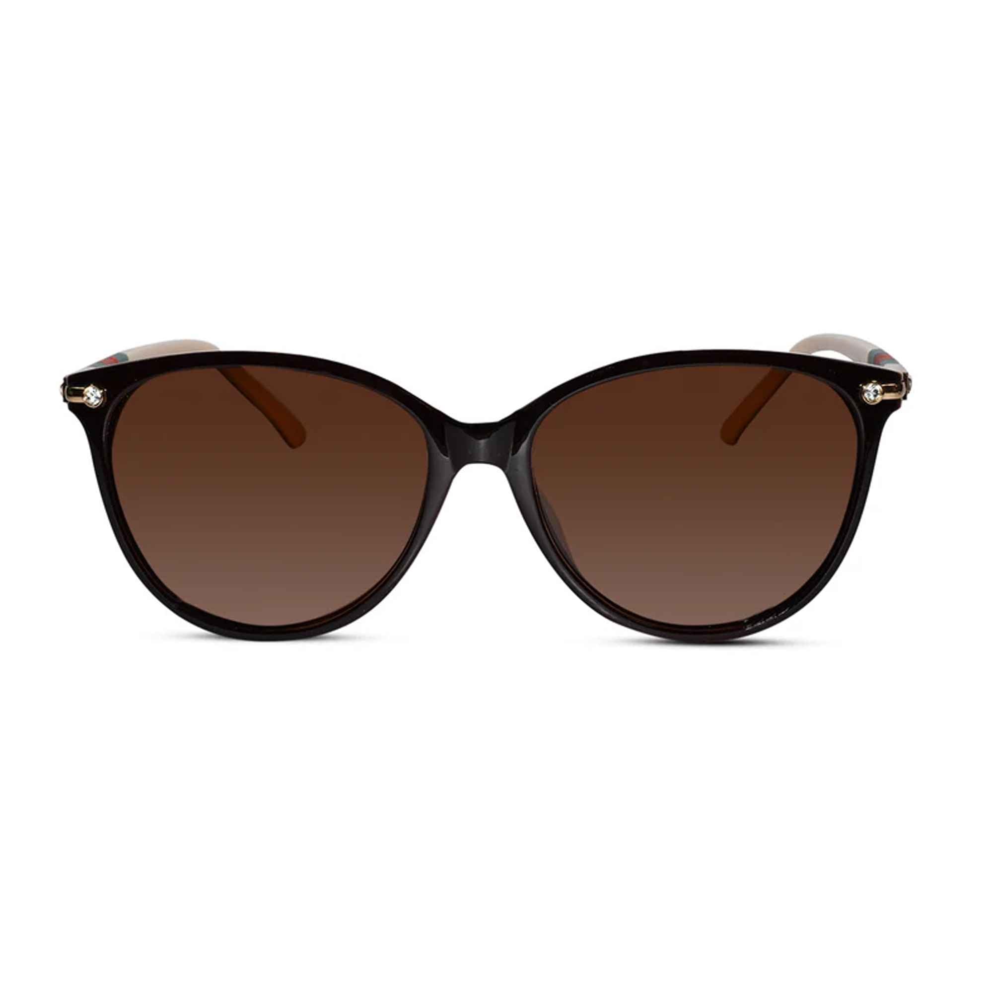 Polarized Cat eye  Brown Sunglasses For Women