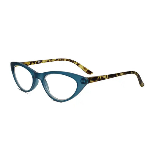 Matt Blue Cat Eye  Reading Glasses For Women