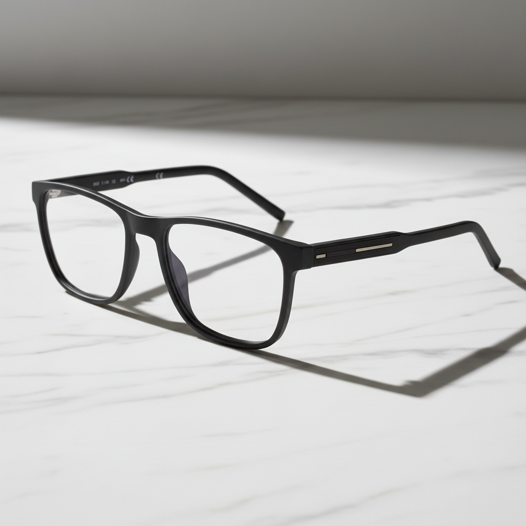 Matt Black Rectangle Eyeglasses & Computer Glasses LKE2804-BLK