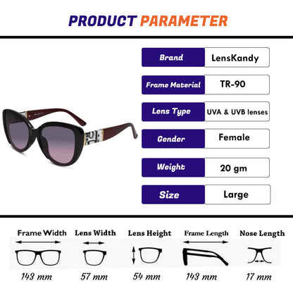 Red Cat eye Sunglasses For Women