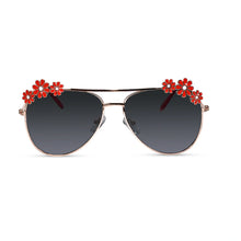Aviator Floral Sunglasses  For Girls