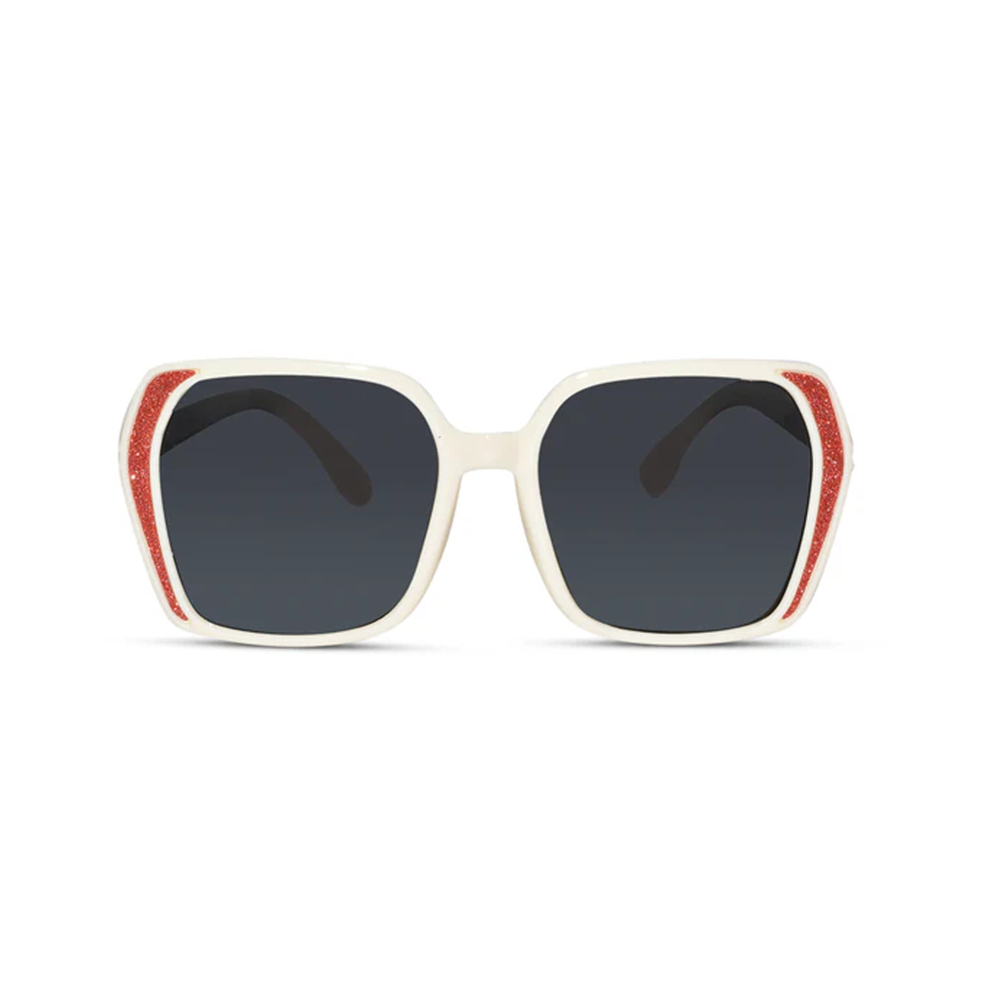 White Oversized UV Protection square sunglasses for kids