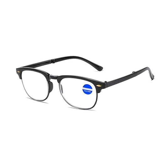 Foldable Black Full rim Reading glasses for Men & Women | DRG23