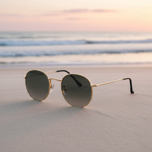 Vintage Polarised  Golden Round Sunglasses Men & Women