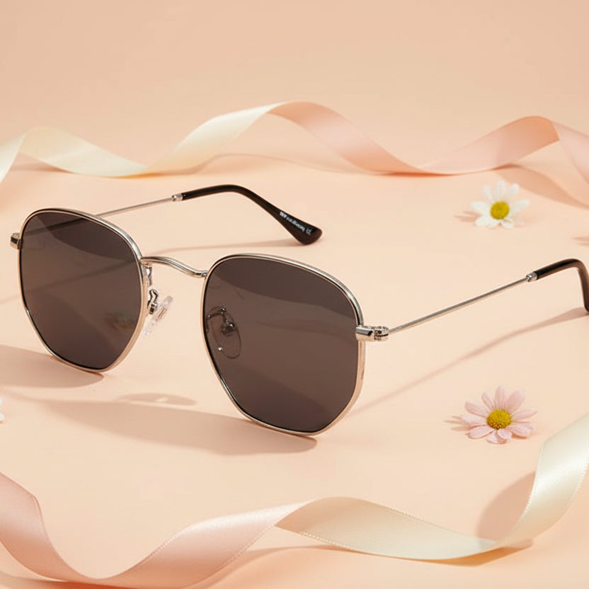 Hexagonal Wayfarer Sunglasses For Men & Women LKSCP3702-BLK