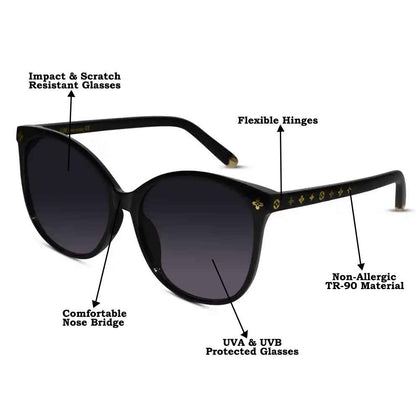 Black Cat eye Sunglasses For Women
