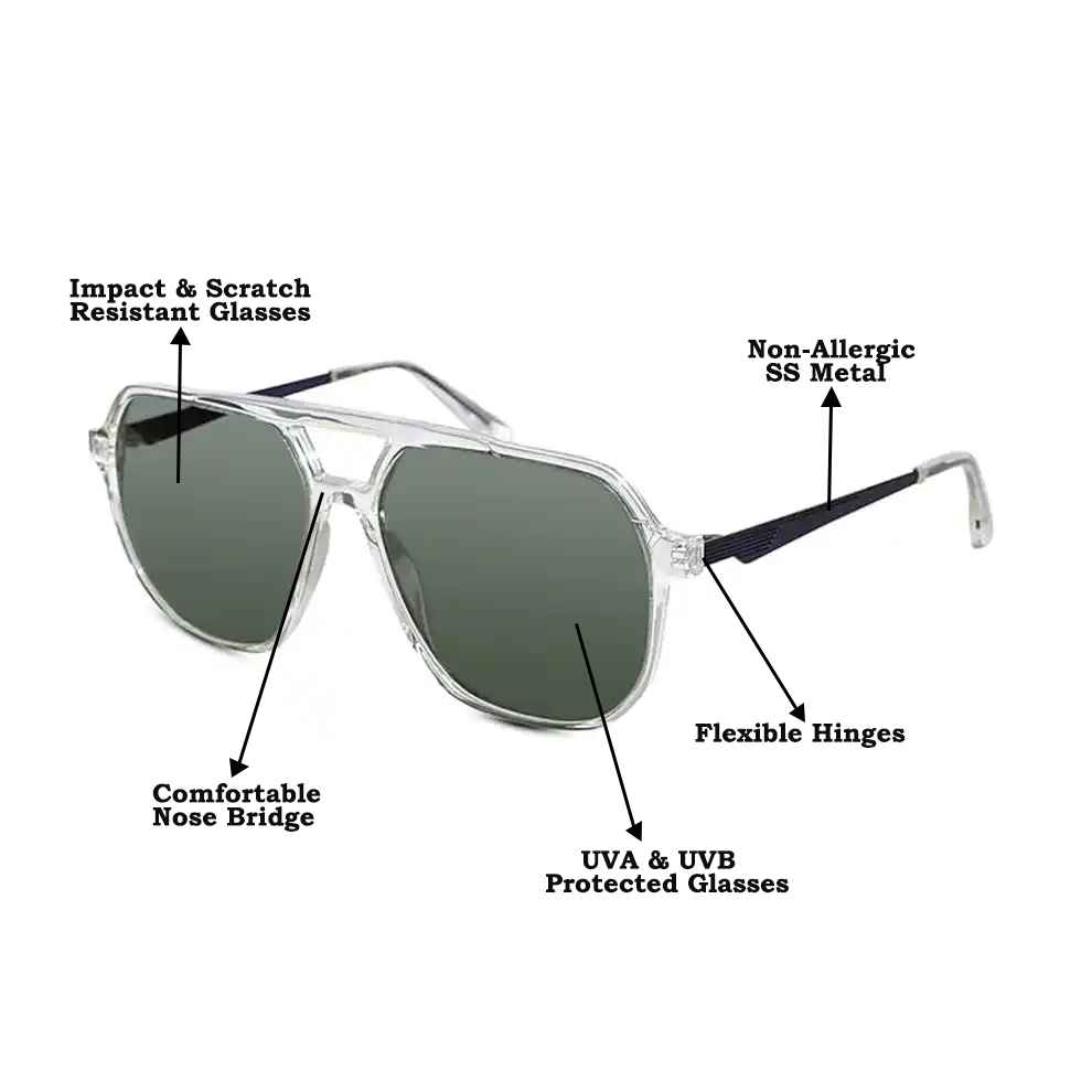 Crystal grey transparent Marshall eyeglasses