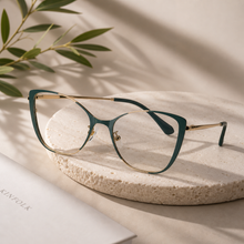 Green Cateye Eyeglasses for women