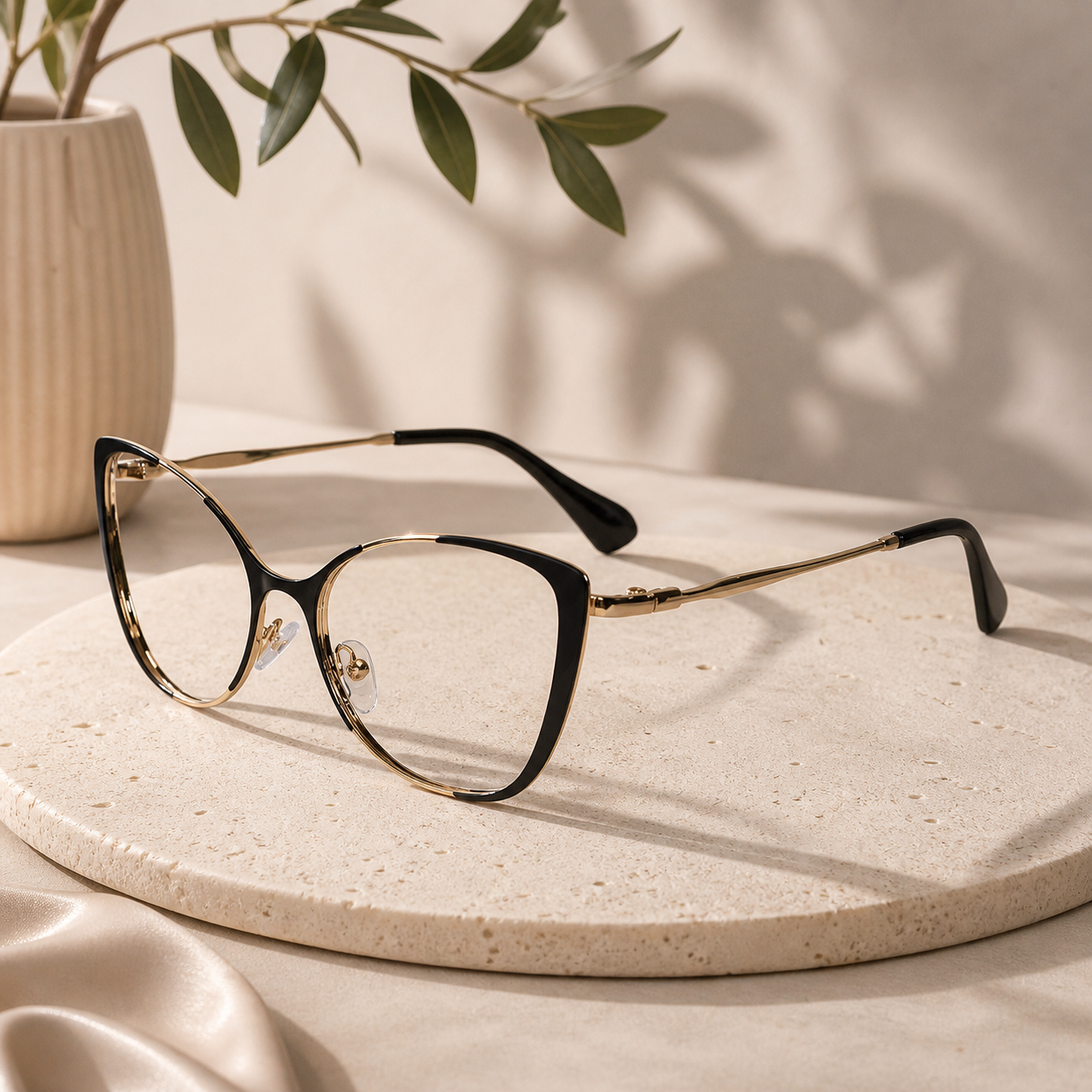Black Cat eye Eyeglasses for women LKE0002-BLK