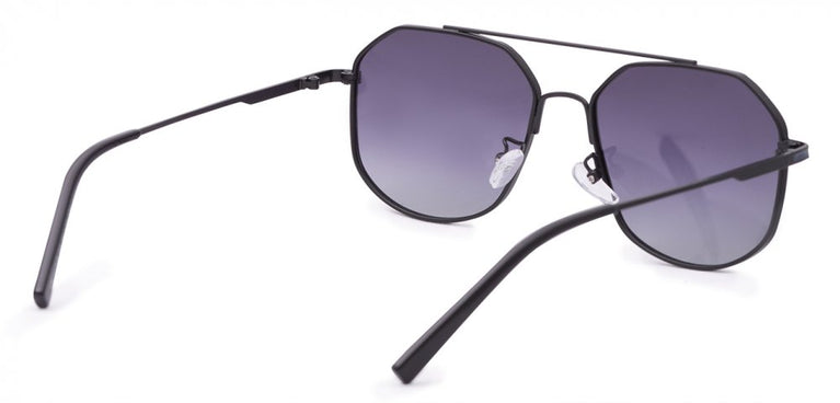 Pilot rectangle matt blue sunglasses