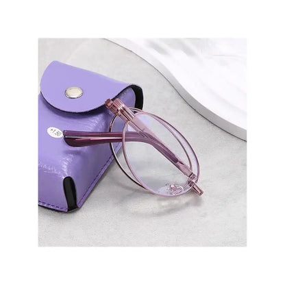 Foldable Purple Full Rim Reading Glasses For Women | SRG12