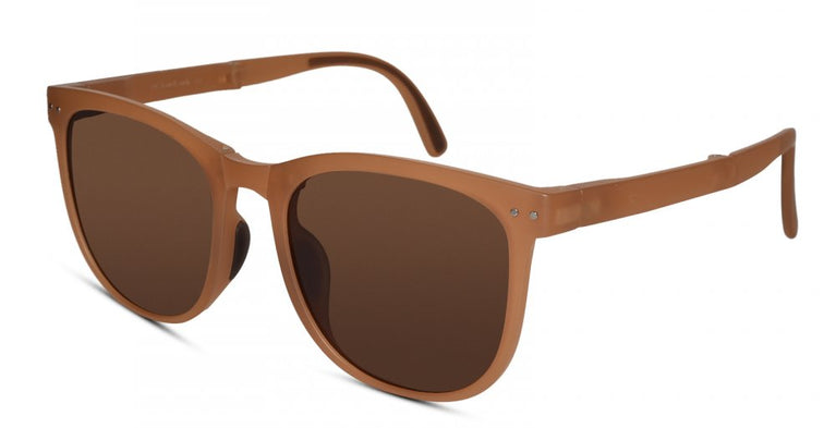 Foldable brown wayfarer sunglasses