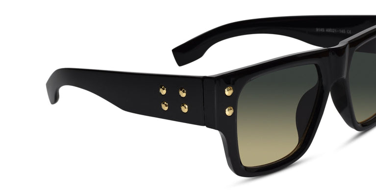 Rectangular Black Sunglasses for Men