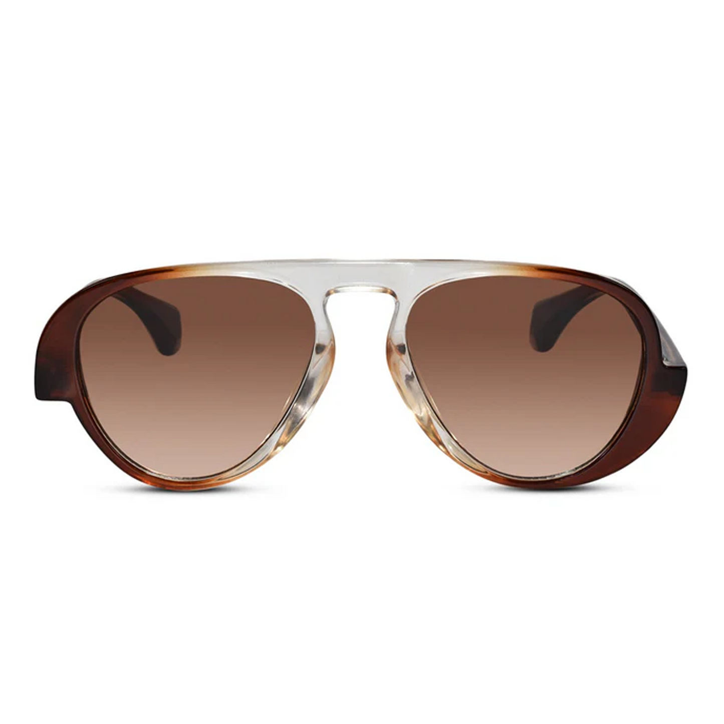 Stylish Pilot Shape Brown Sunglasses For Men & Women