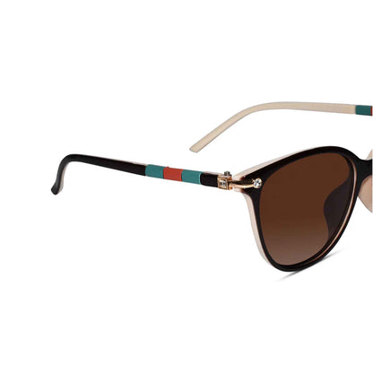 Polarized Cat eye  Brown Sunglasses For Women