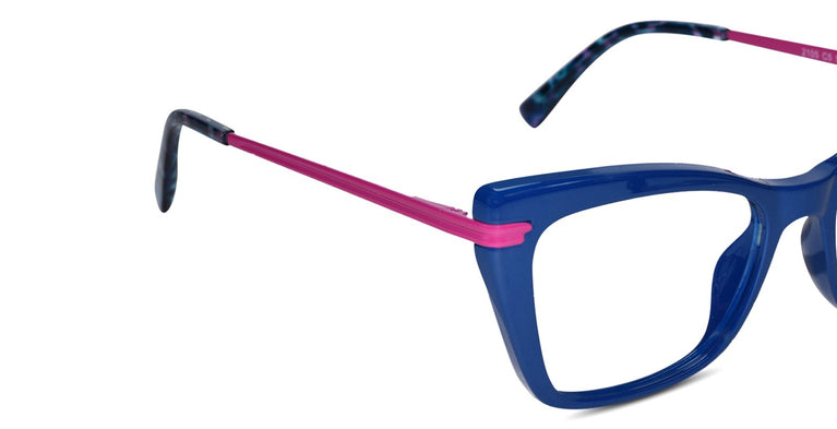 Cateye Blue Pink Full Rim Frame Eyeglasses