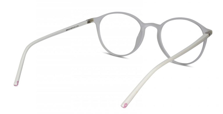 Round Full Rim White Eyeglasses for men & women