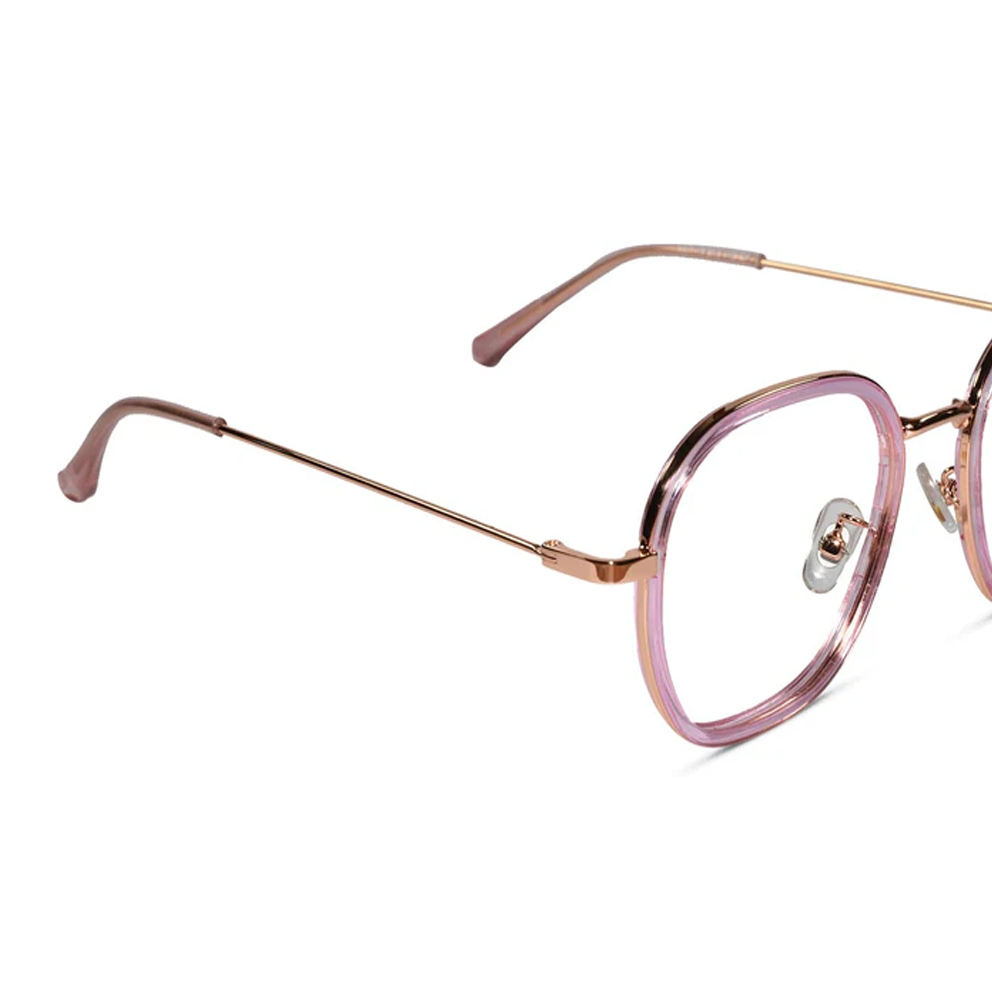 Pink Full rim Hexagonal Eyeglasses For Women LKS2207-PNK