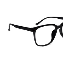 Black Rectangular Full Rim Eyeglasses For Men