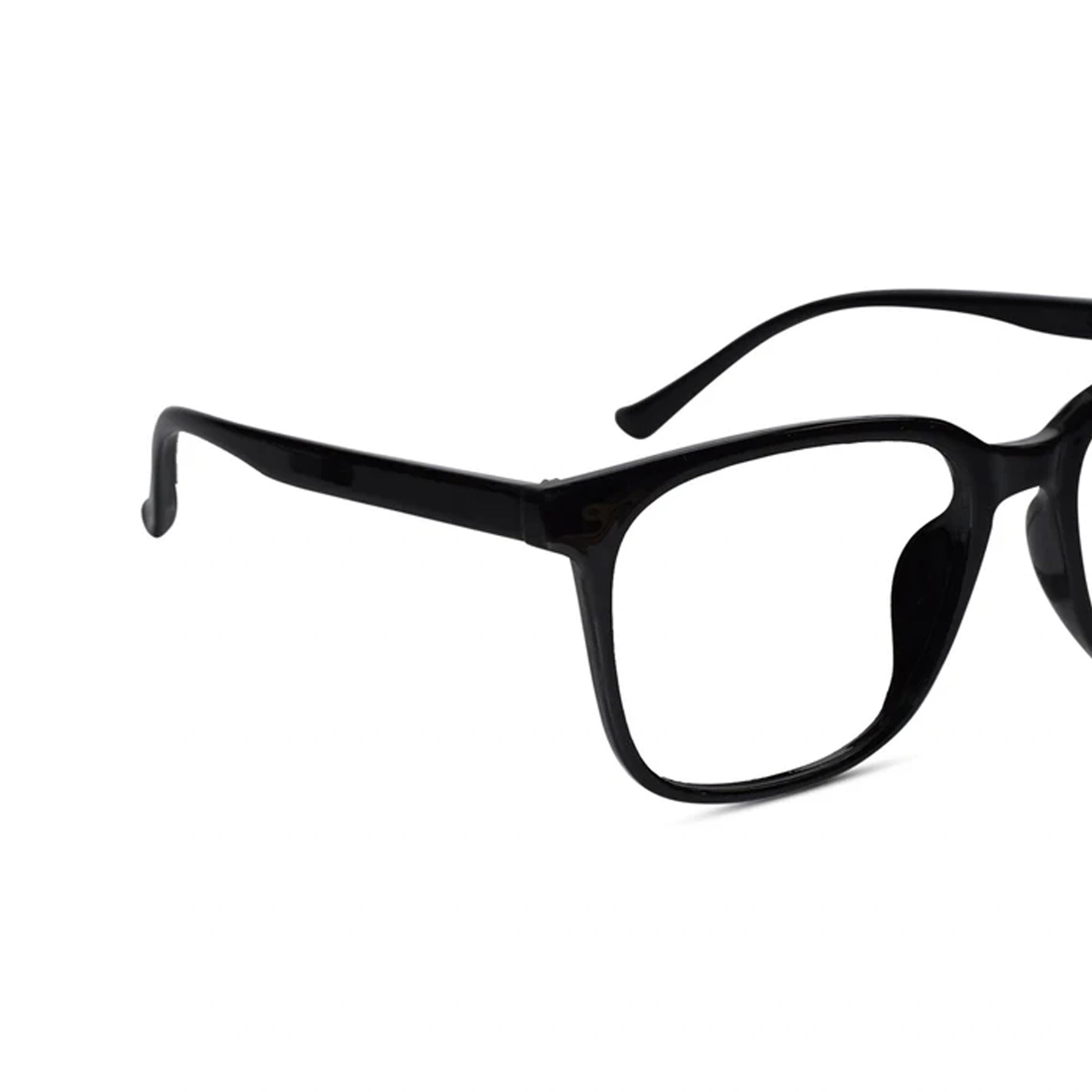 Black Rectangular Full Rim Eyeglasses For Men LKE20318-BLK