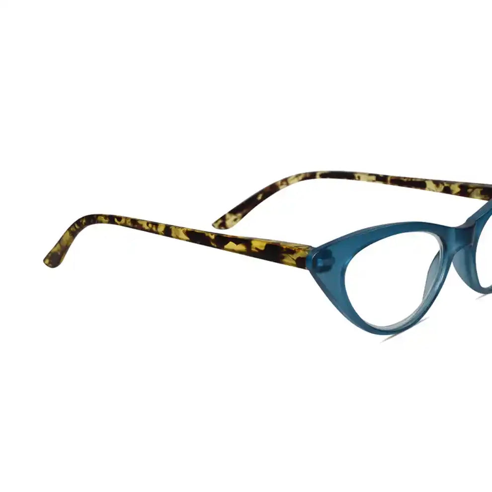 Front view of matt Blue Cat computer reading eyeglasses online ,blue cut lens technology.