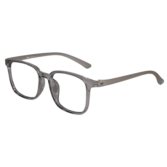 Transparent Grey Square Eyeglasses For Men & Women