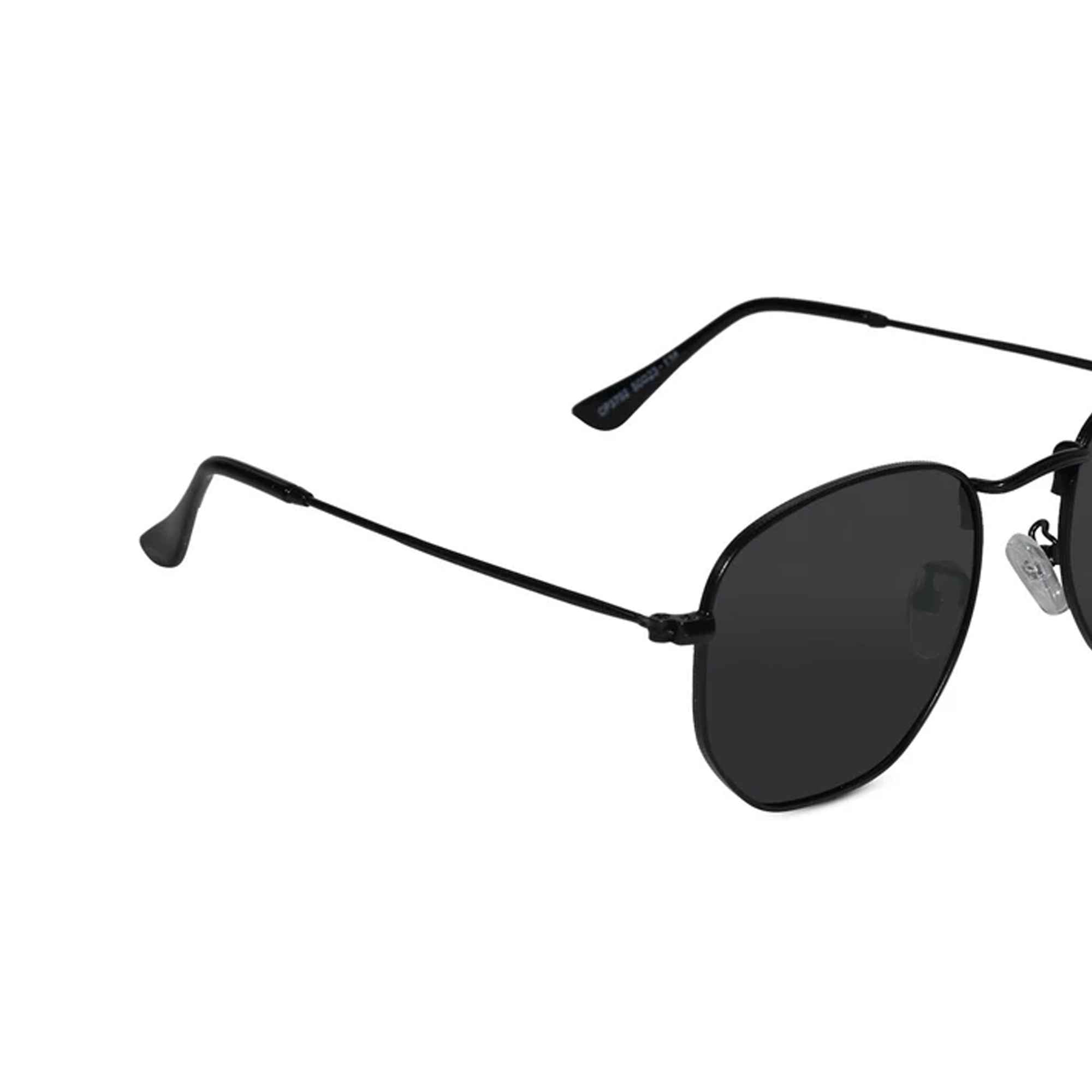 Vintage Black hexagonal Sunglasses For Men