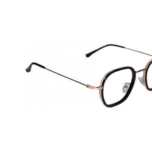 Black Rose Gold Full Rim Hexagonal Eyeglasses