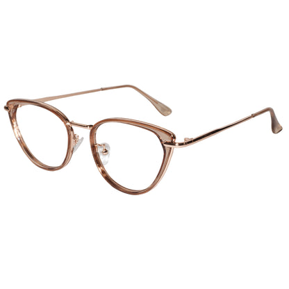 Gold Cat-Eye Eyeglasses For Women