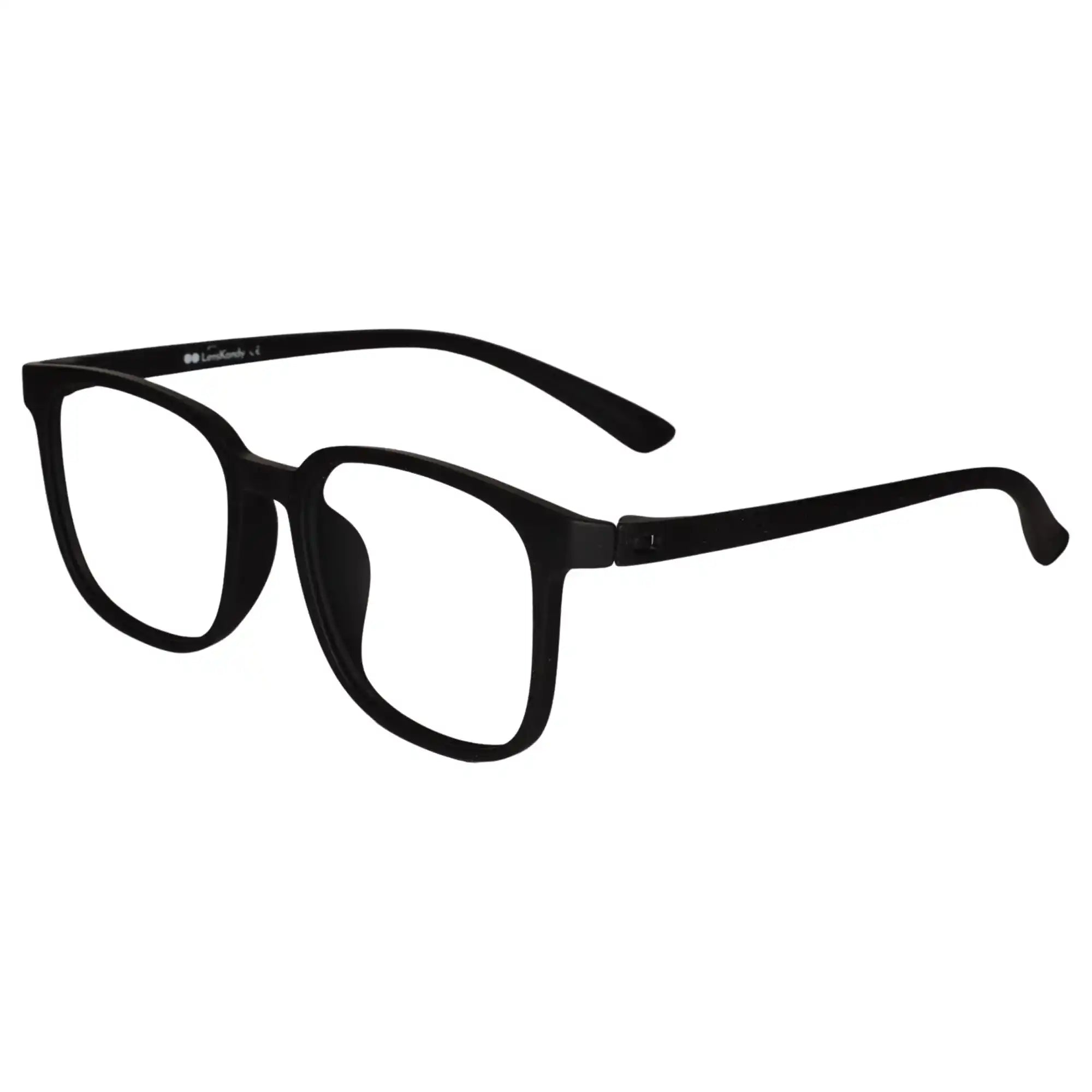 Transparent Grey Square Eyeglasses For Men & Women