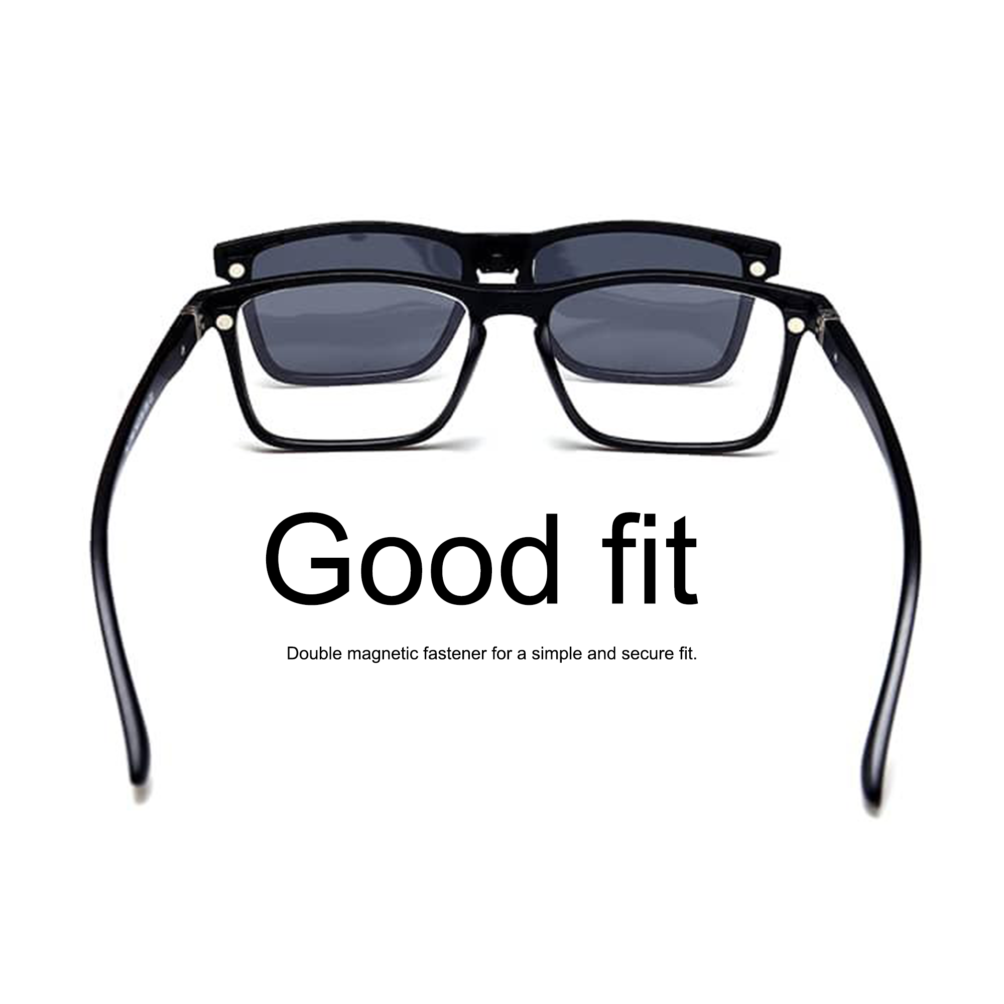 Black Clipon Eyeglasses sunglasses for Men & Women