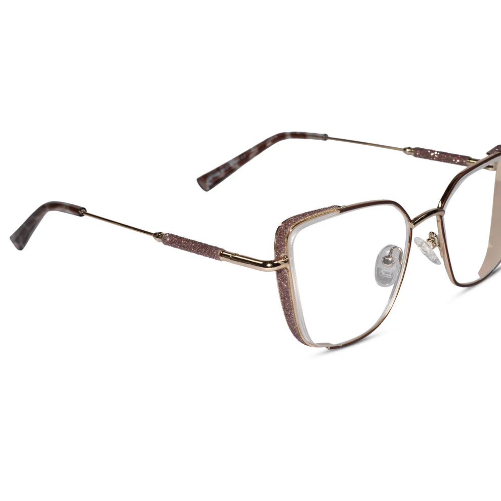 Pink Designer Rimless Cat eye Eyeglasses For Women