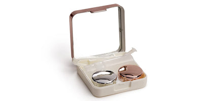 Eyekan Travel Contact Lens Case Box with Mirror (Rose Gold)