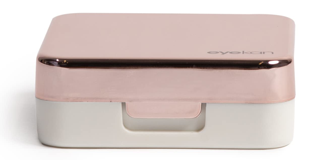 Eyekan Travel Contact Lens Case Box with Mirror (Rose Gold)