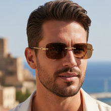 Rimless Rectangle Sunglasses for Men & Women