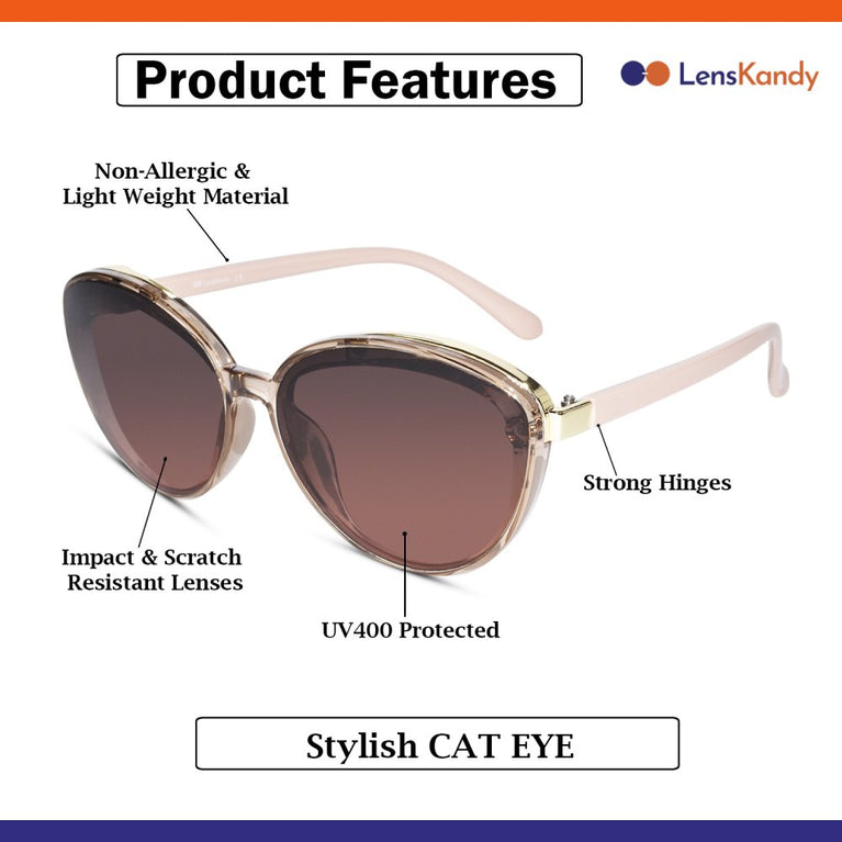 Designer Cat Eye Pink Sunglasses for women