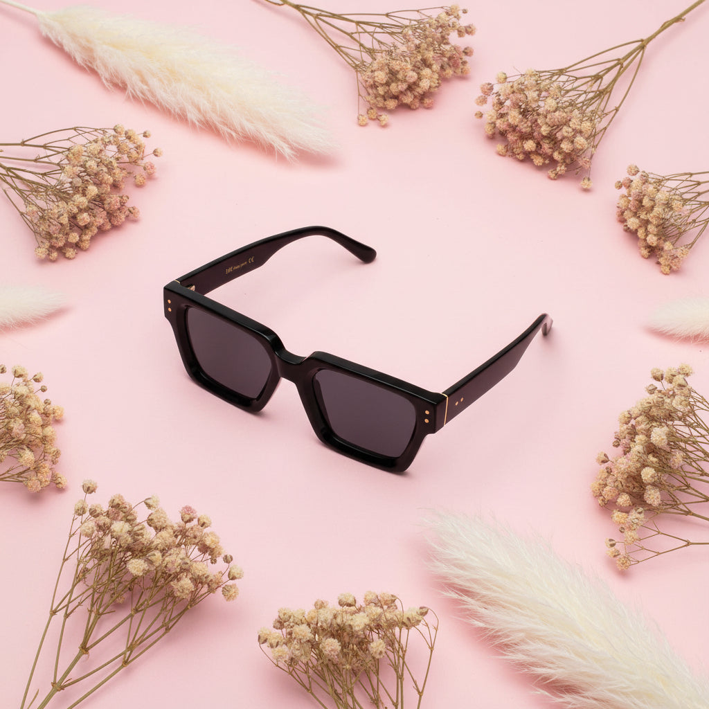 Designer Black Bold Wayfarer Sunglasses-ELS800-BLK