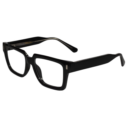 Black Clip On Rectangular Eyeglasses Men & Women